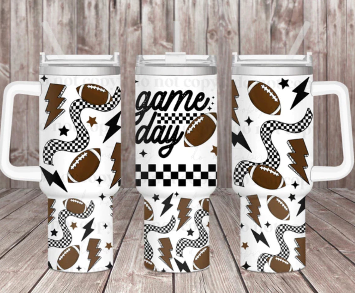 FOOTBALL GAME DAY 40OZ TUMBLER