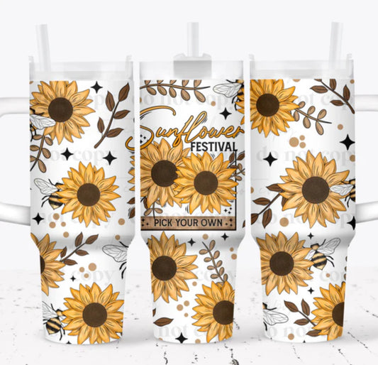 SUNFLOWER 40OZ TUMBLER